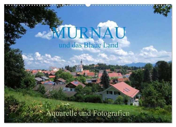 Produktbild: Murnau und das Blaue Land - Aquarelle und Fotografien (Wandkalender 2026 DIN A2 quer), CALVENDO Monatskalender