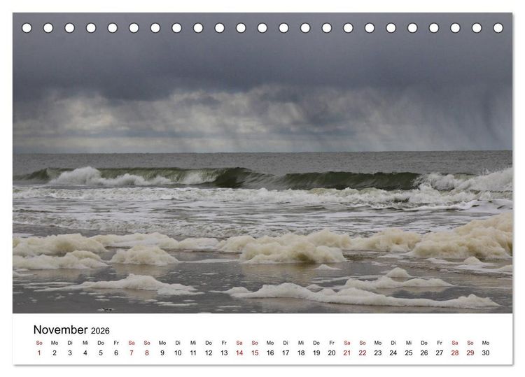 Produktbild: Insel Amrum - Ein Juwel unterm norddeutschen Himmel (Tischkalender 2026 DIN A5 quer), CALVENDO Monatskalender