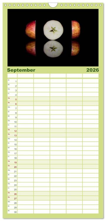 Produktbild: Familienplaner 2026 - Fr&uuml;chte dreigeteilt mit 5 Spalten (Wandkalender, 21 x 45 cm) CALVENDO