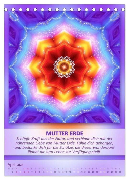 Produktbild: Light Energy Mandalas - Kalender - Vol. 2 (Tischkalender 2026 DIN A5 hoch), CALVENDO Monatskalender