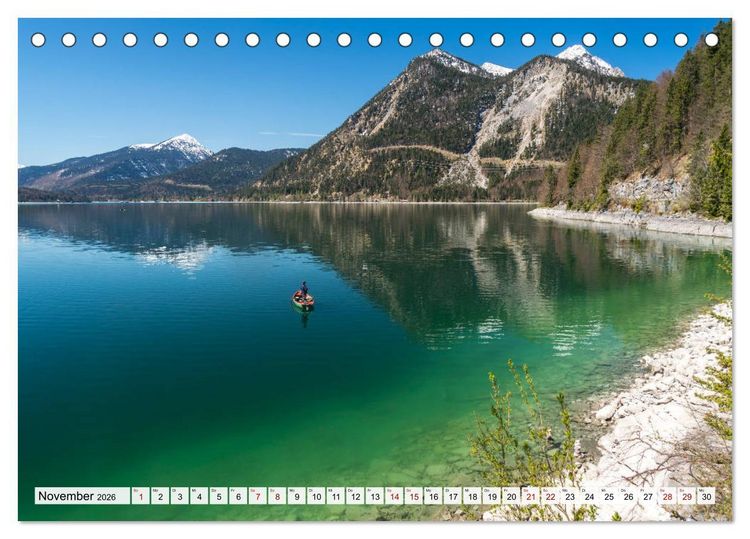 Produktbild: Bayerns sch&ouml;nste Seen (Tischkalender 2026 DIN A5 quer), CALVENDO Monatskalender