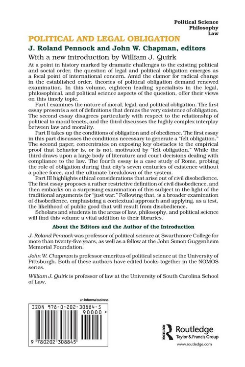 Produktbild: Political and Legal Obligation