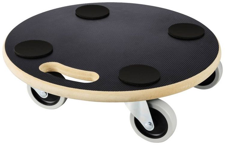 Produktbild: TOOLCRAFT TO-8997048 Transportroller MDF Traglast (max.): 200 kg 380 mm x 380 mm x 105 mm Anzahl Lenkrollen 4