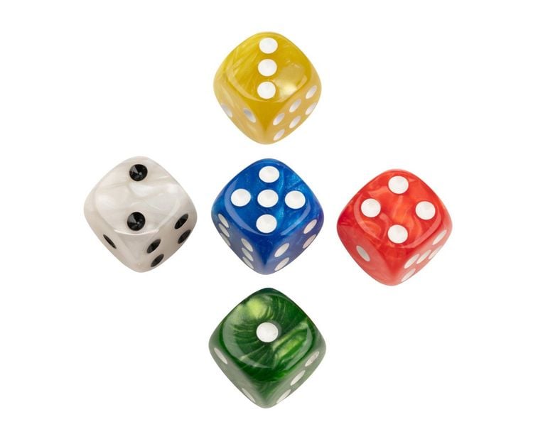 Produktbild: W&uuml;rfel, 16 mm pearl, 50er Beutel