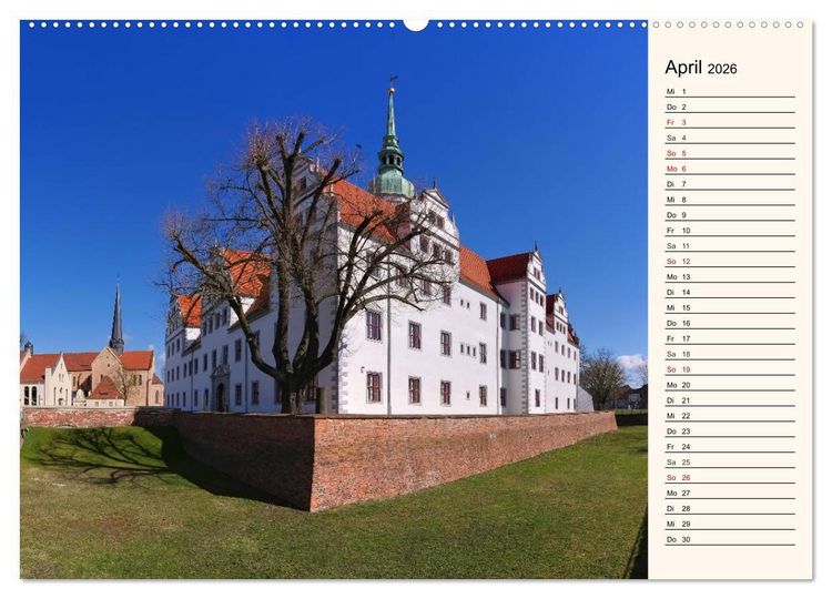 Produktbild: Schl&ouml;sser der Niederlausitz (hochwertiger Premium Wandkalender 2026 DIN A2 quer), Kunstdruck in Hochglanz