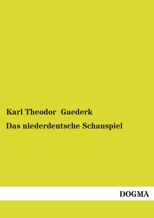 Produktbild: Das niederdeutsche Schauspiel