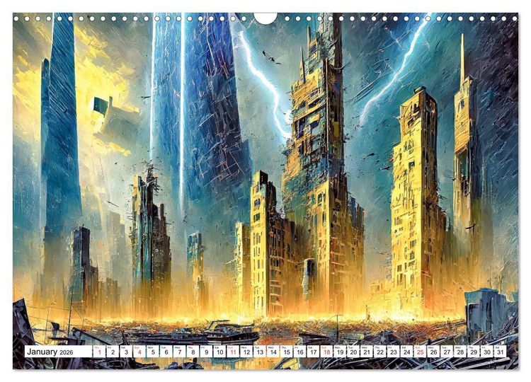 Produktbild: Braun, W: Bizarre Poetry of Doom (Wall Calendar 2026 DIN A3