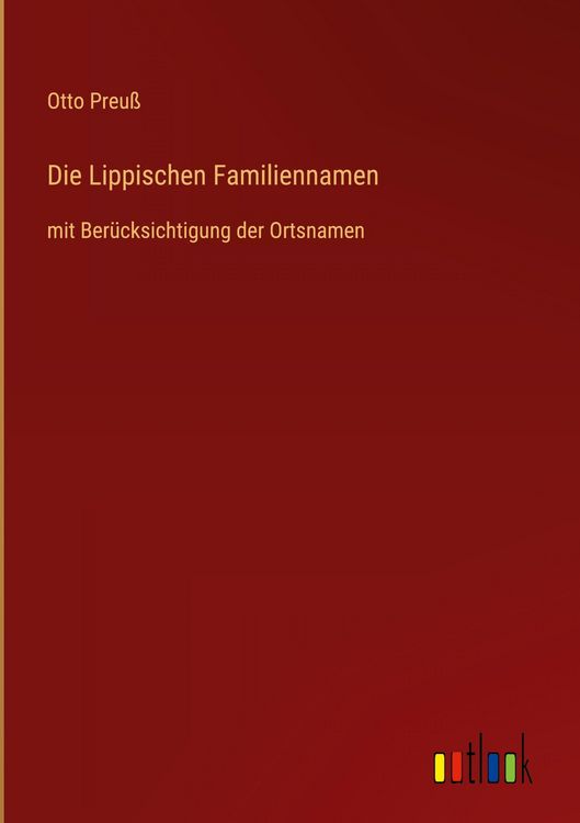 Produktbild: Die Lippischen Familiennamen