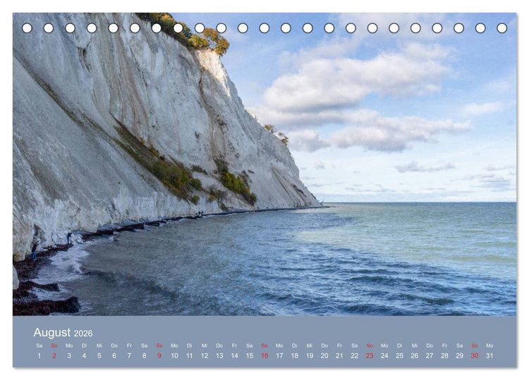 Produktbild: M&ouml;n, Impressionen einer d&auml;nischen Insel (Tischkalender 2026 DIN A5 quer), CALVENDO Monatskalender
