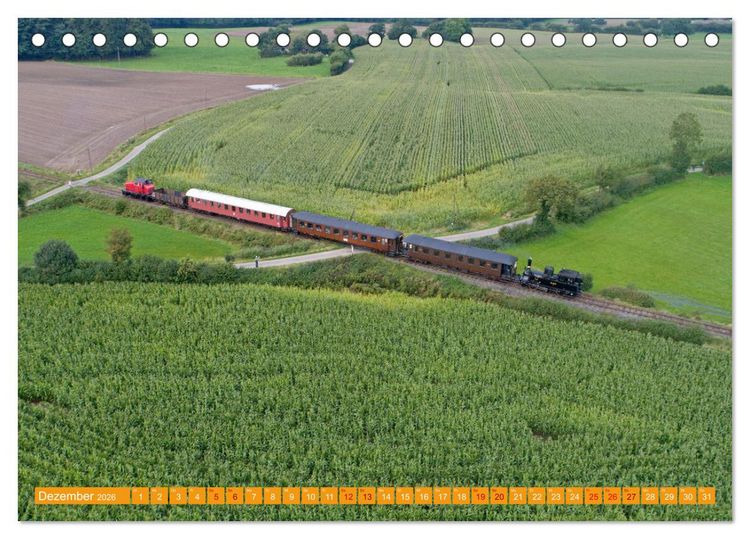 Produktbild: Dampfeisenbahnen in Deutschland (Tischkalender 2026 DIN A5 quer), CALVENDO Monatskalender