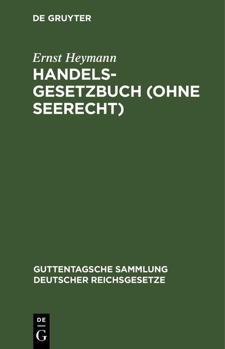 Produktbild: Handelsgesetzbuch (ohne Seerecht)
