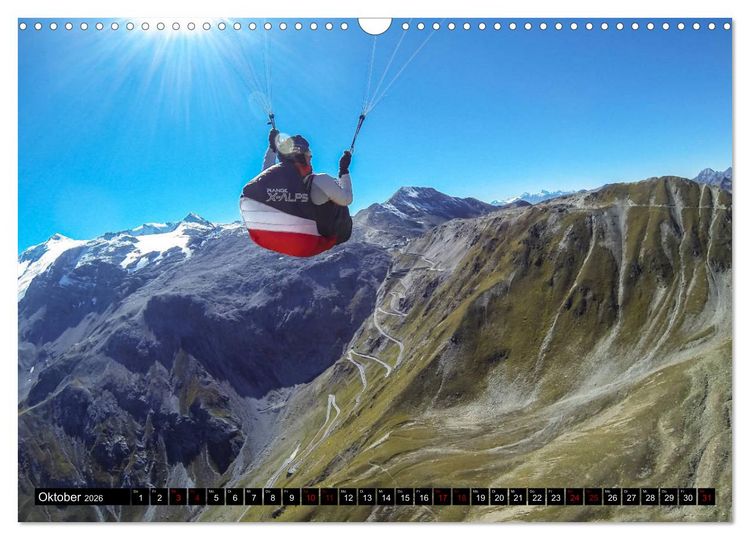 Produktbild: Paragliding - unvergessliche Momente erleben (Wandkalender 2026 DIN A3 quer), CALVENDO Monatskalender