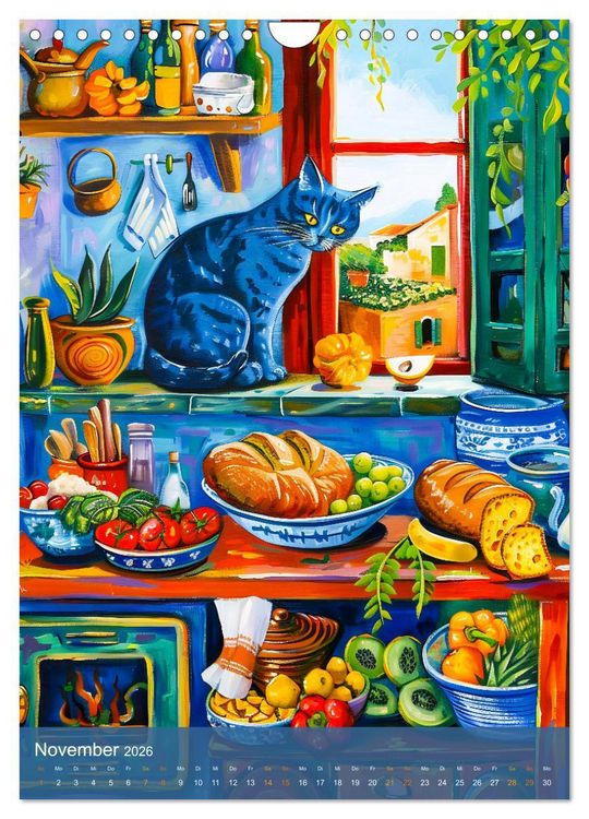 Produktbild: Katzenleben in Farbe - Witzige Szenen aus dem Katzenalltag (Wandkalender 2026 DIN A4 hoch), CALVENDO Monatskalender