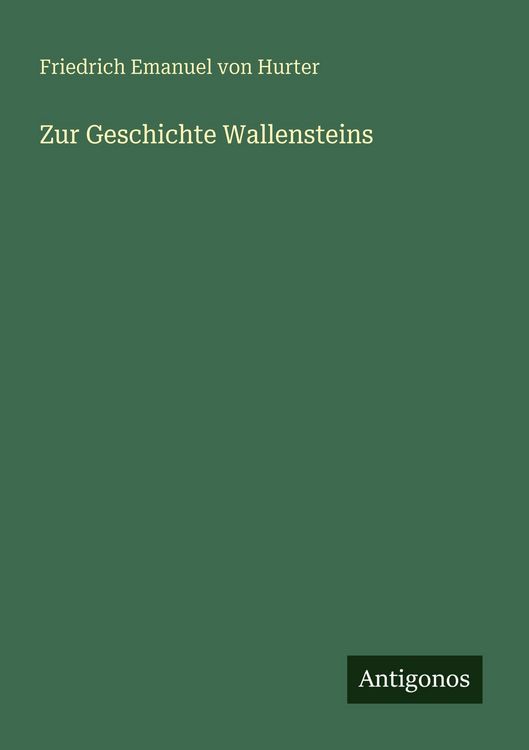 Produktbild: Zur Geschichte Wallensteins