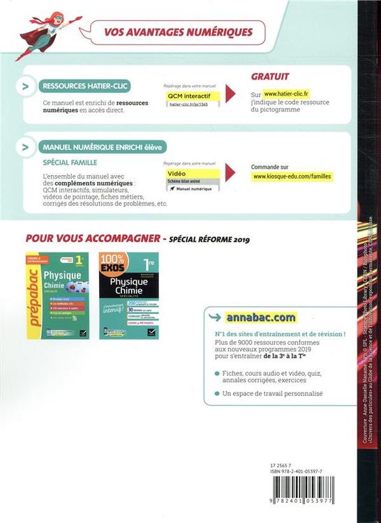 Produktbild: Physique chimie 1re sp&eacute;cialit&eacute;