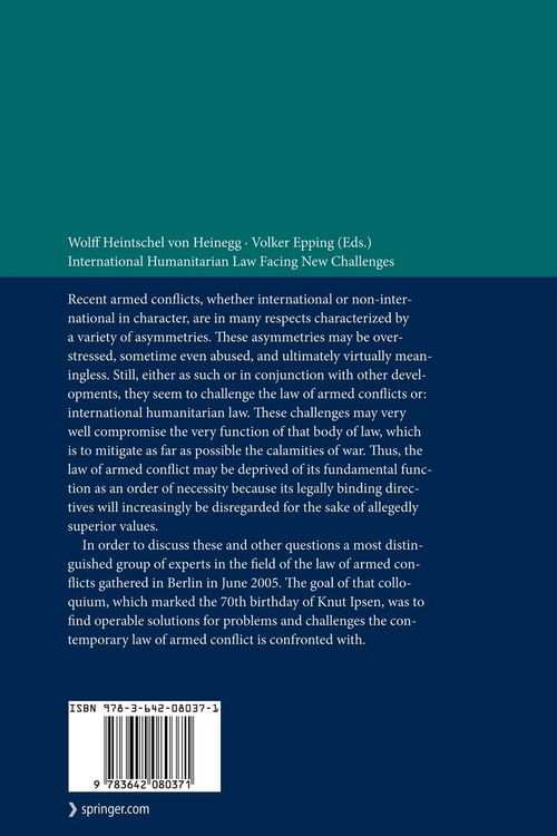 Produktbild: International Humanitarian Law Facing New Challenges