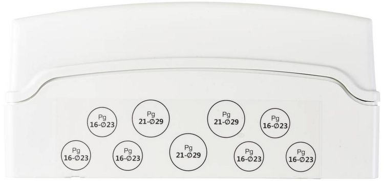Produktbild: Sygonix SY-5491854 Kleinverteiler Oberfl&auml;chenmontage Anzahl Teilungen = 12 Anzahl Reihen = 1 Inhalt 1 St.