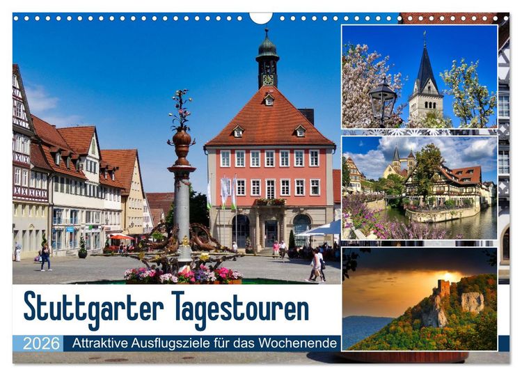 Produktbild: Stuttgarter Tagestouren (Wandkalender 2026 DIN A3 quer), CALVENDO Monatskalender