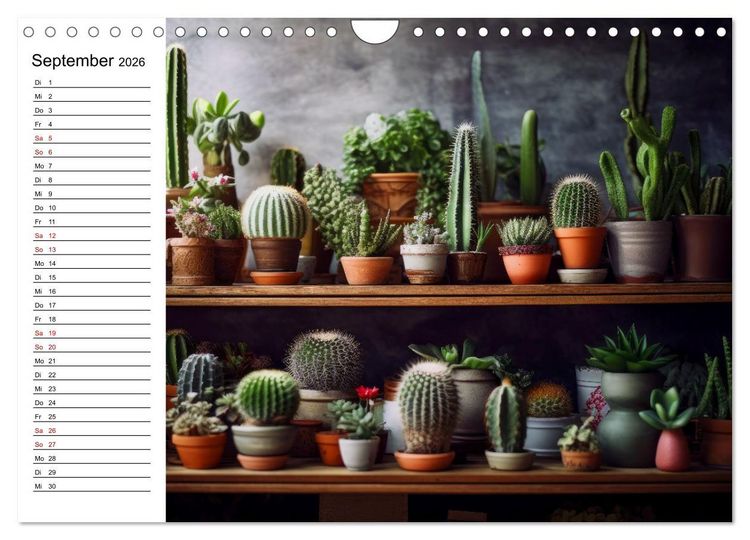 Produktbild: Kaktuszauberland (Wandkalender 2026 DIN A4 quer), CALVENDO Monatskalender