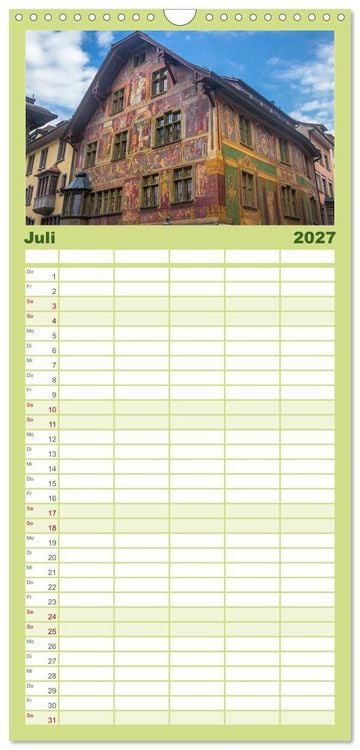 Produktbild: Familienplaner 2027 - Schaffhausen - n&ouml;rdlichste Stadt der Schweiz mit 5 Spalten (Wandkalender, 21 x 45 cm) CALVENDO