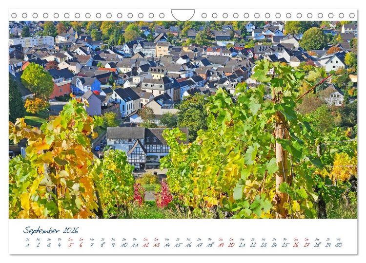 Produktbild: K&ouml;nigswinter-Oberdollendorf &ndash; Traum-Trip durch farbenpr&auml;chtige Weinberge (Wandkalender 2026 DIN A4 quer), CALVENDO Monatskalender