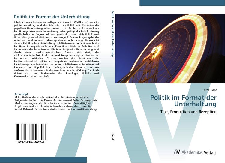 Produktbild: Politik im Format der Unterhaltung