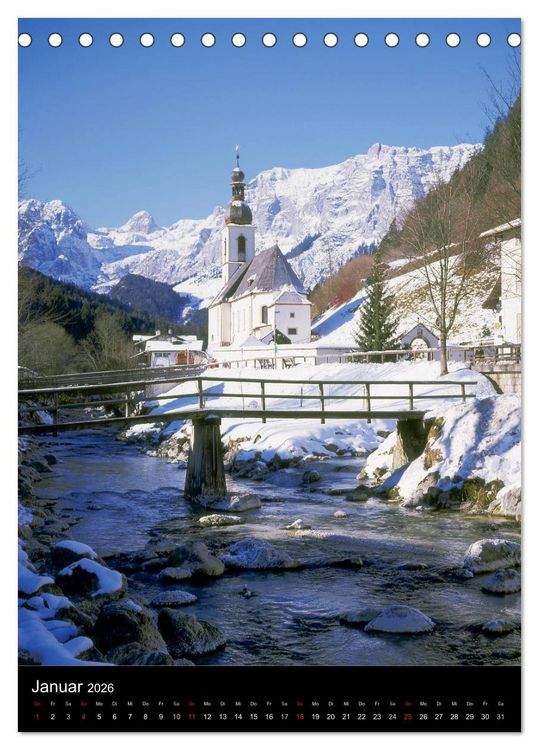Produktbild: Idyllische Landschaften in Bayern (Tischkalender 2026 DIN A5 hoch), CALVENDO Monatskalender