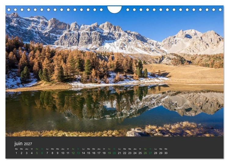 Produktbild: Lacs de montagne. Miroir des cimes (Calendrier mural 2027 DIN A4 vertical), CALVENDO calendrier mensuel