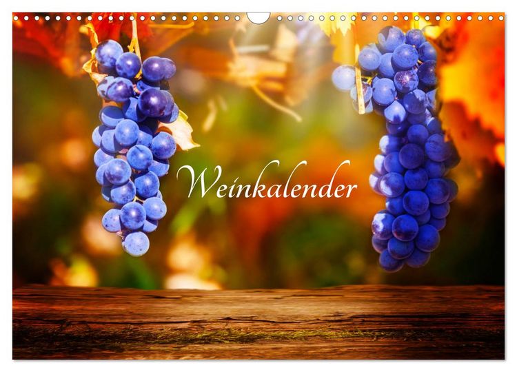 Produktbild: Weinkalender (Wandkalender 2026 DIN A3 quer), CALVENDO Monatskalender