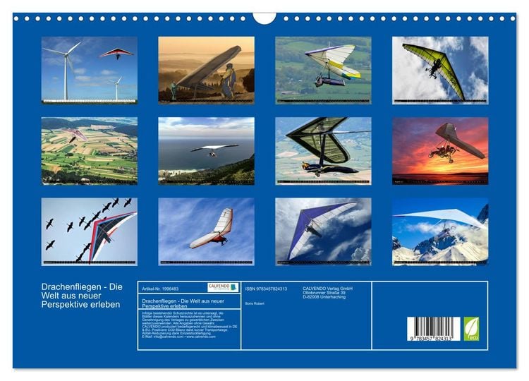 Produktbild: Drachenfliegen - Die Welt aus neuer Perspektive erleben (Wandkalender 2026 DIN A3 quer), CALVENDO Monatskalender