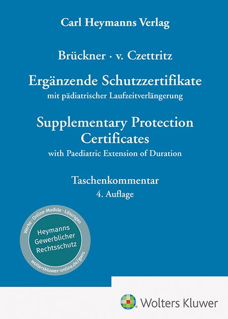 Produktbild: Erg&auml;nzende Schutzzertifikate / Supplementary Protection Certificates