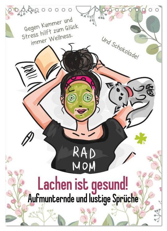 Produktbild: Lachen ist gesund! Aufmunternde und lustige Spr&uuml;che (Wandkalender 2026 DIN A4 hoch), CALVENDO Monatskalender
