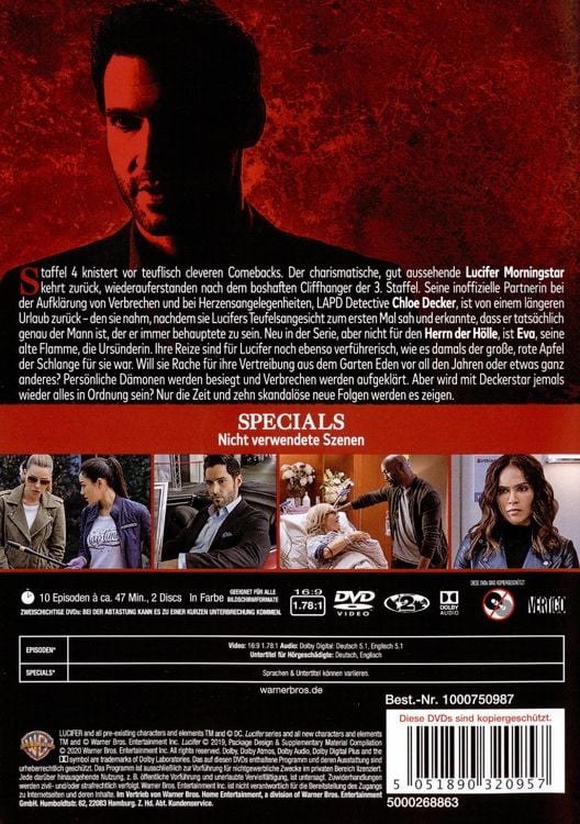 Produktbild: Lucifer - Die komplette 4. Staffel [2 DVDs]