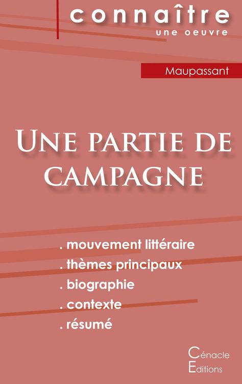 Produktbild: Fiche de lecture Une partie de campagne de Guy de Maupassant (Analyse litt&eacute;raire de r&eacute;f&eacute;rence et r&eacute;sum&eacute; complet)
