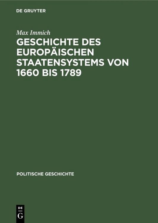 Produktbild: Geschichte des europ&auml;ischen Staatensystems von 1660 bis 1789