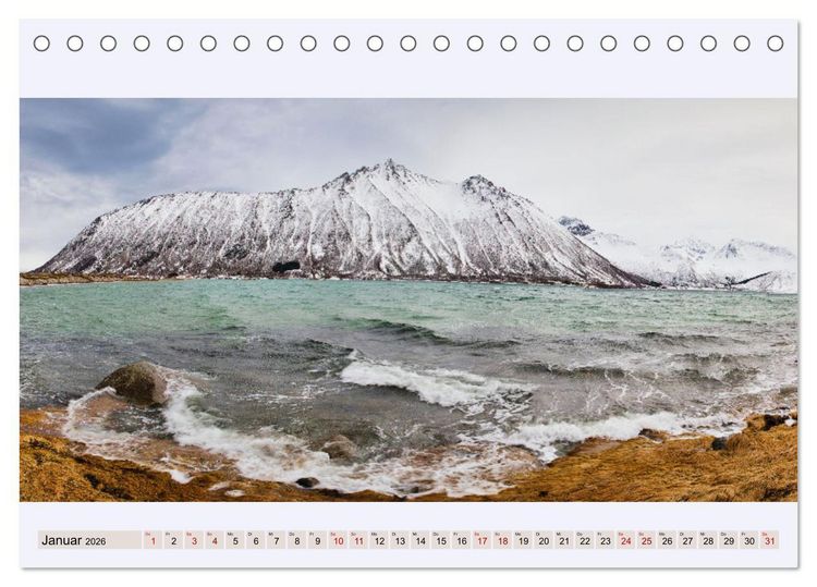 Produktbild: Norwegen Nordland Troms og Finnmark - Panoramen (Tischkalender 2026 DIN A5 quer), CALVENDO Monatskalender