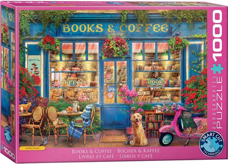 Produktbild: Eurographics 6000-5869 - Books & Coffee, Buchladen-Café, Puzzle, 1000 Teile