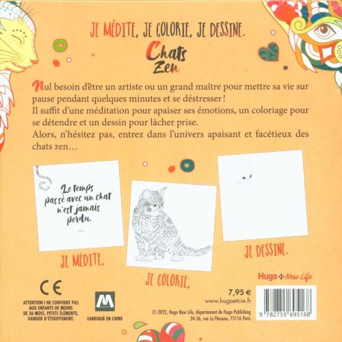 Produktbild: Chats zen : je m&eacute;dite, je colorie, je dessine