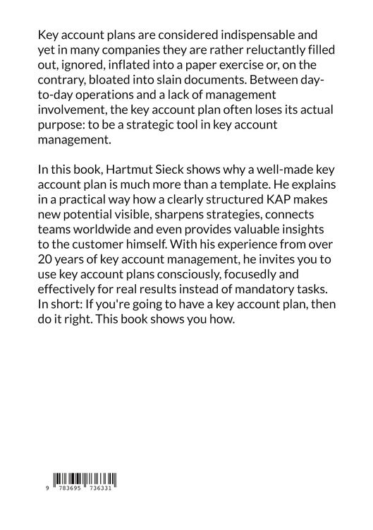 Produktbild: KEY ACCOUNT PLAN - Done right from the start!