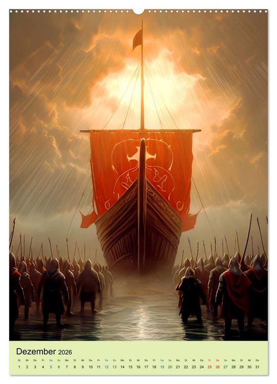 Produktbild: Drachen und stolze Ritter (Wandkalender 2026 DIN A2 hoch), CALVENDO Monatskalender