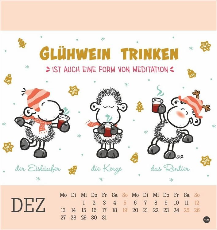 Produktbild: sheepworld Postkartenkalender 2027
