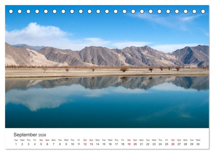 Produktbild: Tibet Monastery and landscapes (Desk Calendar 2026 DIN A5 landscape), CALVENDO 12 Month DeskCalendar