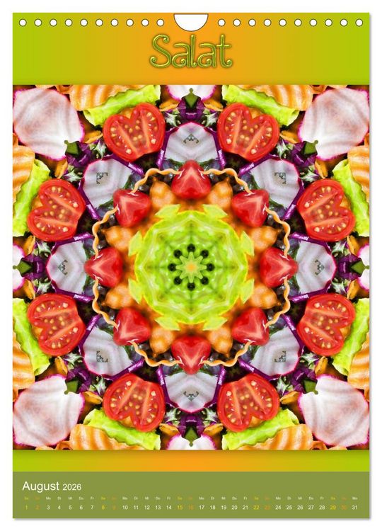 Produktbild: Kulinarische Mandalas (Wandkalender 2026 DIN A4 hoch), CALVENDO Monatskalender