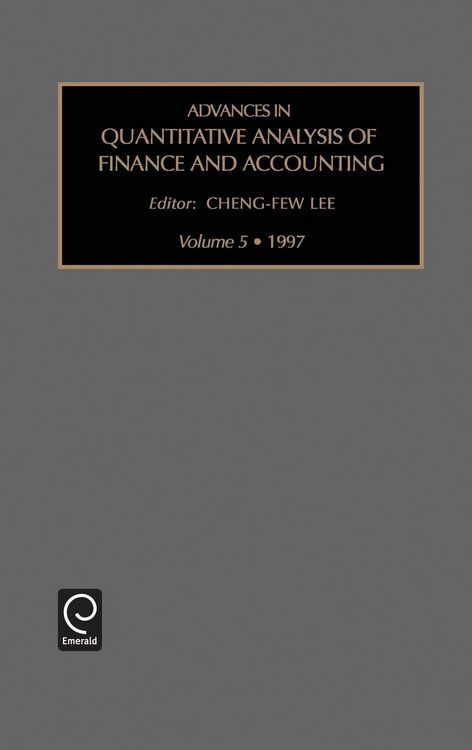 Produktbild: Advances in Quantitative Analysis of Finance and Accounting