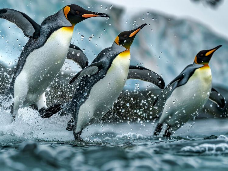 Produktbild: CALVENDO Puzzle Pinguin Ballett | 1000 Teile Lege-Gr&ouml;&szlig;e 64x48cm Foto-Puzzle f&uuml;r gl&uuml;ckliche Stunden