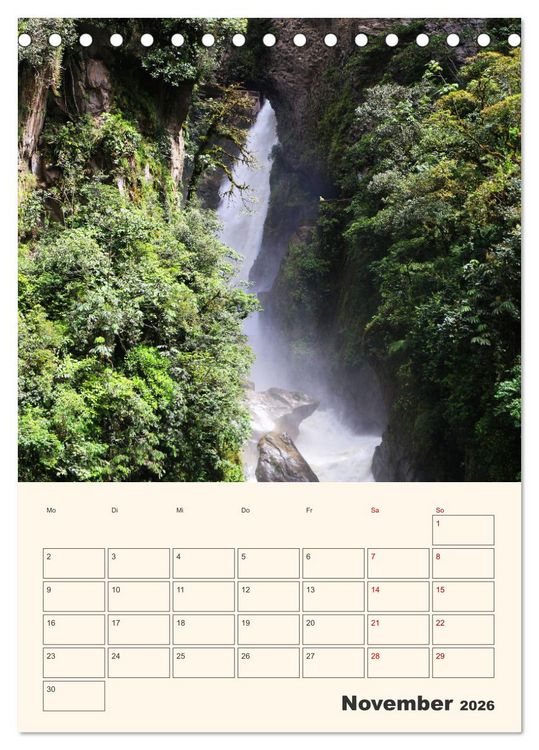 Produktbild: Ecuador - Terminplaner (Tischkalender 2026 DIN A5 hoch), CALVENDO Monatskalender
