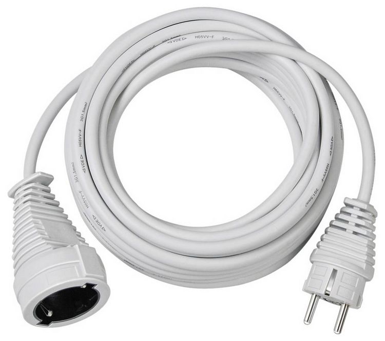 Produktbild: Brennenstuhl 1168440 Strom Verl&auml;ngerungskabel Wei&szlig; 5.00m H05VV-F 3G 1,5mm&sup2;