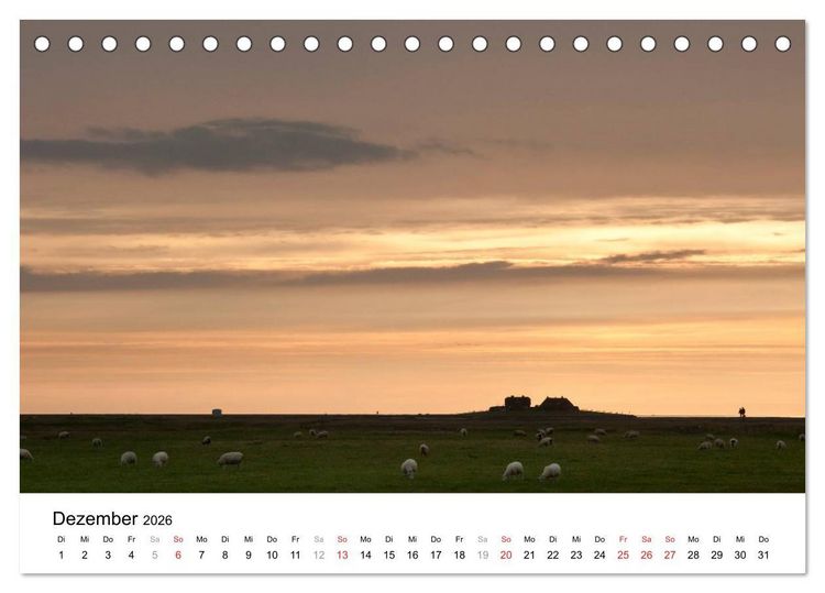 Produktbild: Hallig Hooge - zwischen Himmel und Erde (Tischkalender 2026 DIN A5 quer), CALVENDO Monatskalender
