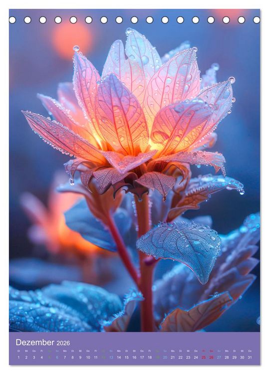 Produktbild: Blumen der Fantasie (Tischkalender 2026 DIN A5 hoch), CALVENDO Monatskalender