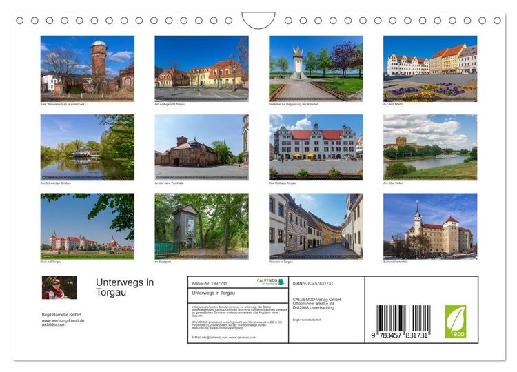 Produktbild: Unterwegs in Torgau (Wandkalender 2026 DIN A4 quer), CALVENDO Monatskalender